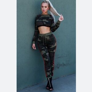 Pretty Little Thing Camo Sweatpants#